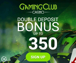 www.GamingClub.com - Double deposit bonus up to €350