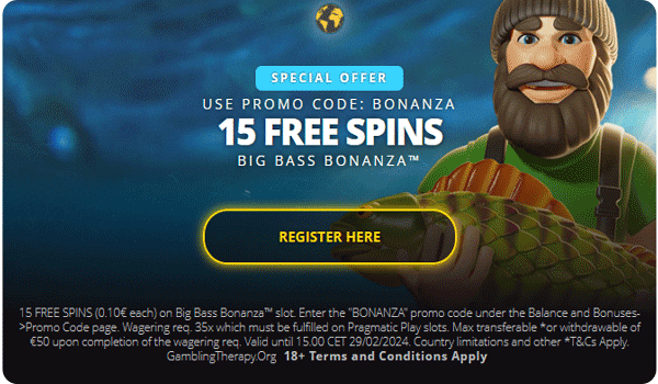 LV BET · 15 Free Spins · No deposit required