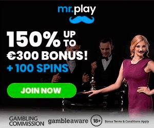 www.MrPlay.com - $200 bonus + 100 free spins