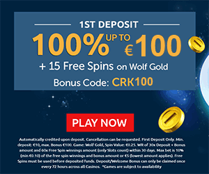 www.RedKings.com - 15 free spins on "Wolf Gold"