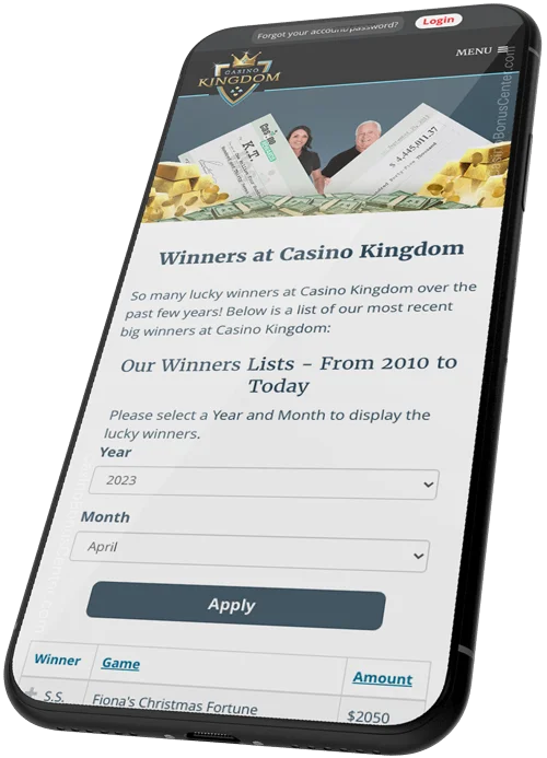 www.CasinoKingdom.eu - Winners Screenshot