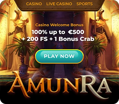www.AmunRa.com · Casino & Sportsbook of the Pharaohs

