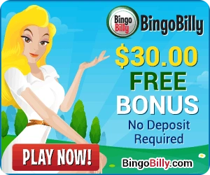 www.BingoBilly.com - $30 Free to Play Bingo – No Deposit!