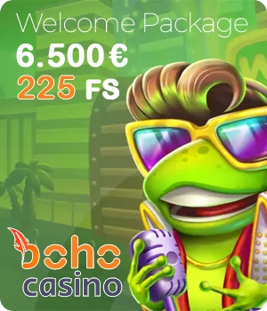 www.BohoCasino.com · 225 Free Spins + $6,500 Bonus