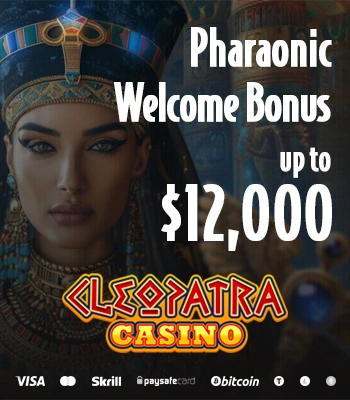 www.CleopatraCasino.com - A Pharaonic Bonus of A$12,000