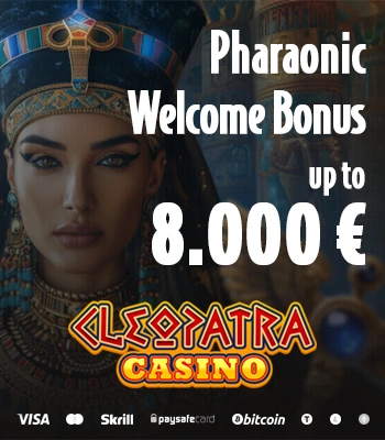 www.CleopatraCasino.com - A Pharaonic Bonus of €8,000
