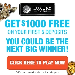 www.Luxury.casino · Five Exclusive Bonuses up to $1,000