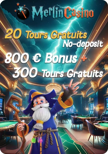 www.MerlinCasino.com · Entrez dans le royaume sans pari de Merlin