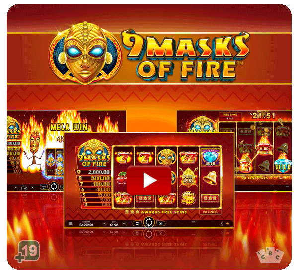 February promotion at Zodiac Casino - 9 Masks of Fire™
