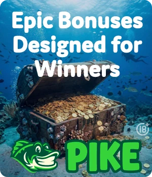 www.PikeCasino.com · Welcome Treasures + 400 Free Spins