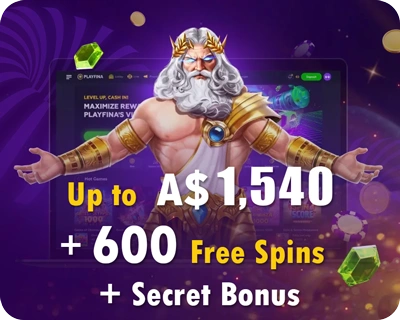 www.Playfina.com · Bonus up to $1,540 + 600 Free Spins