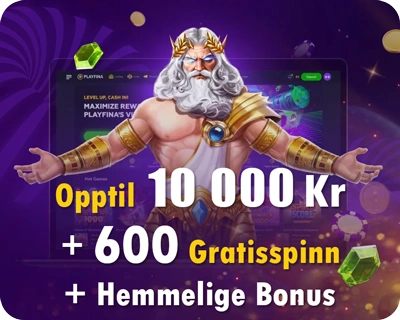 www.Playfina.com · Bonus up to 10,000 kr + 600 Free Spins