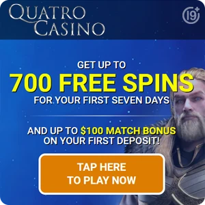 www.QuatroCasino.com · 700 Free Spins as Welcome Bonus