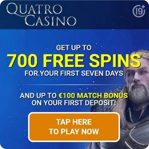 www.QuatroCasino.com · 700 Free Spins as Welcome Bonus