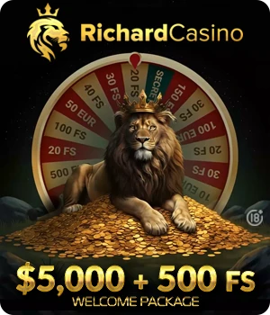 www.RichardCasino.com · Take the Lion’s Share of Welcome Bonuses