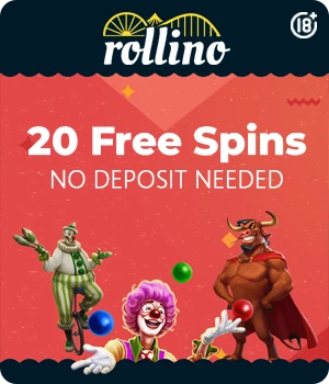 www.Rollino.co · Exclusive 20 Free Spins for Portugal and Selected Countries