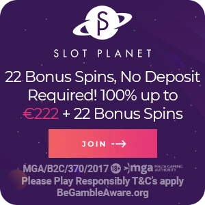 www.SlotPlanet.com - 22 Free Spins - No deposit required