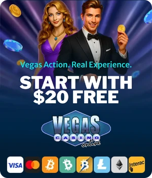 www.VegasCasinoOnline.eu - $20 Free & 400% Welcome Bonus