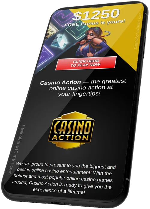 www.CasinoAction.com - Home Page Screenshot