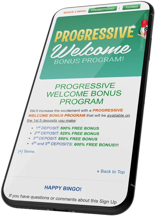 www.BingoBilly.com - Progressive Bonus Explained