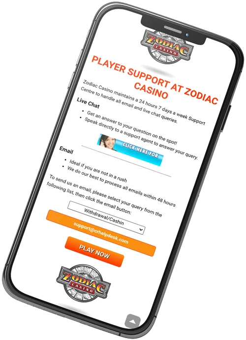 www.Zodiac.casino - Customer Support Center Preview
