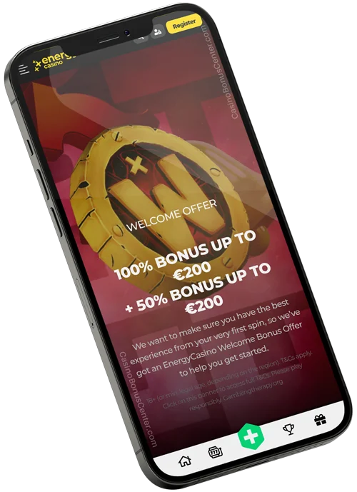 www.EnergyCasino.com - Welcome Page Preview