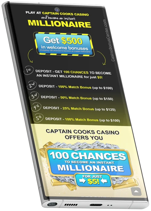 www.CaptainCooks.casino - Welcome Bonuses Preview